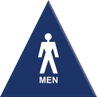 Lynch Sign 12 in. Blue Triangle with Men Symbol Sign MR  8