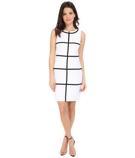 Calvin Klein Sheath Line Dress CD5X1H6D White/Black