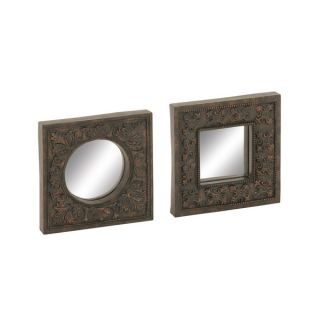 Uttermost Ambrosia Oxidized Copper Square Mirror (Set of 2)