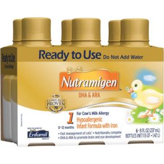 Nutramigen baby formula   8 fl oz Plastic Bottles   6ct