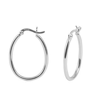 Med Oval Polish Clk Hoop   Jewelry   Earrings