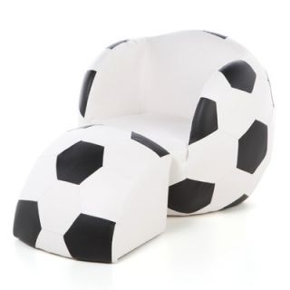 Gift Mark Soccer Ball Kids Novelty Chair and Ottoman Set