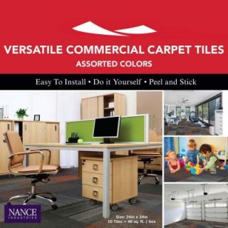 Versatile Commercial Assorted Pattern 24 in. x 24 in. Carpet Tile (10 Tiles/Case) NCVT002