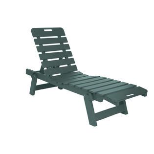 Eagle One Café Commercial Grade Chaise Lounge, Green   Outdoor Living