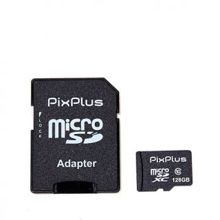 PixPlus 128GB Class 10 microSDHC Card with SD Card Adapter   8002677
