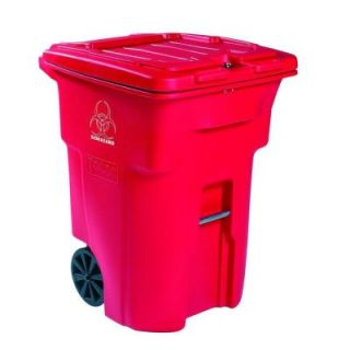 Toter 96 Gal. Red Wheeled Regulated Medical Waste Trash Can RMN96 01RED