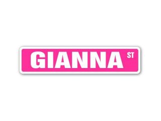 GIANNA Street Sign name kids childrens room door bedroom girls boys gift