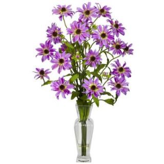 27 in. H Purple Cosmos with Vase Silk Flower Arrangement 1172 PP