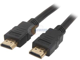 Open Box: VCOM VC HDMI15M 15 ft. Black HDMI 1.4V Type A to Type A High Speed with Ethernet Black Cable HDMI® 1.4V Type A to Type A High Speed with Ethernet Black Cable M M