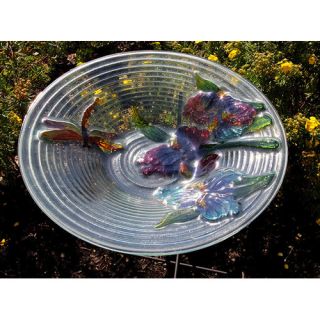 Northlight Seasonal Glass Dragonfly and Flower Spring Outdoor Garden