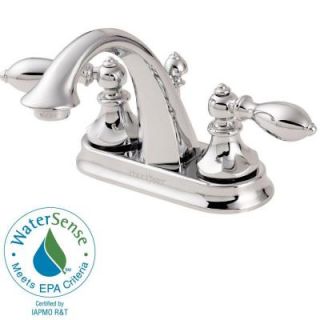 Pfister Catalina 4 in. Centerset 2 Handle High Arc Bathroom Faucet in Polished Chrome F 048 E0BC