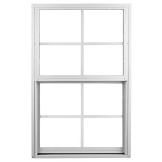 Ply Gem 1500 Series Aluminum Double Pane Single Strength New Construction Single Hung Window (Rough Opening: 37 in x 38.375 in; Actual: 36 in x 37.375 in)