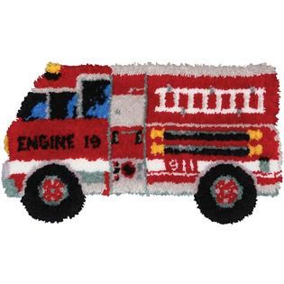 Latch Hook Kit 32X17 Fire Truck   Home   Crafts & Hobbies