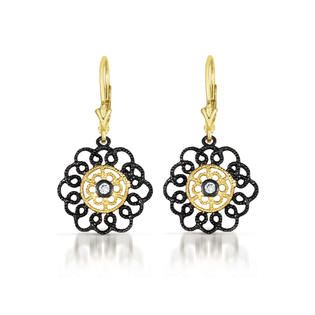 COLLETTE Z Cubic Zirconia (.925) Sterling Silver Black And Gold Plated