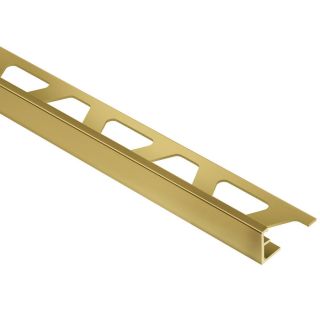Schluter Systems 0.375 in W x 98.5 in L Brass Commercial/Residential Tile Edge Trim