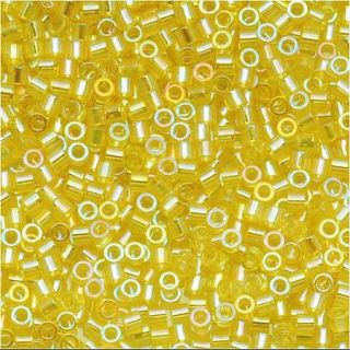 Miyuki Delica Seed Beads 15/0 Transparent Yellow AB DBS171 4 Grams