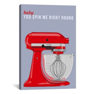 iCanvas Kitchen Baby You Spin Me Right Round Graphic Art on Canvas
