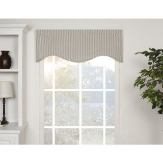 Ticking Stripe Blue Shaped Valance   Shopping   Great Deals