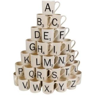 Scrabble Coffee Mug   Choose Your Letters Letter P