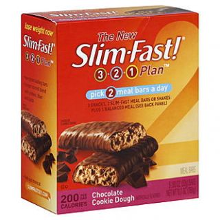 Slim Fast 3, 2, 1 Plan Meal Bars, Chocolate Cookie Dough, 5   1.83 oz