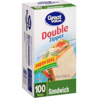 Great Value Sandwich Bags, 100 ct