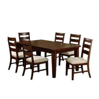 Venetian Worldwide Priscilla I 7 Piece Dining Set in Antique Oak CM3111T 7PK