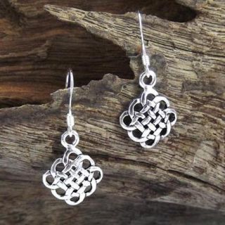 Cute Celtic Knot .925 Silver Dangle Earrings (Thailand)