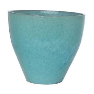 Central Garden and Pet 19 in. Turquoise Stoneware Sandhal Egg Pot 100523734