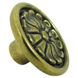 Stone Mill Hardware Brushed Antique Brass Aztek Cabinet Knobs (Set of 10)