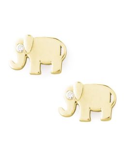 SHY by SE Elephant Diamond Stud Earrings