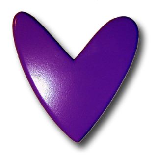 One World Modern Heart Drawer Knob in Dark Purple