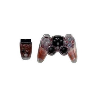 Dreamgear DGPN 525 PS2 Lava Glow Wireless Controller Contains Liquid, No Rumble, Red