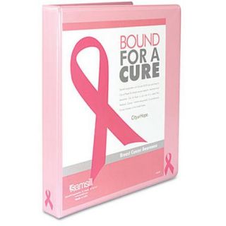 Samsill 10051 Breast Cancer Awareness View Binder, 1" Capacity, Pink