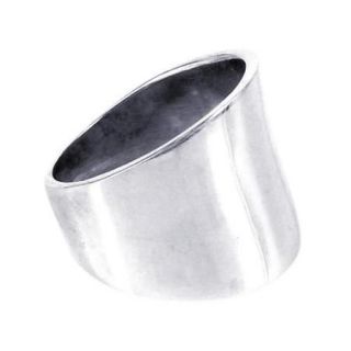 Plain Wide Front Design .925 Sterling Silver Ring (Thailand) Size 7