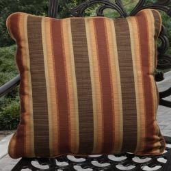Clara 20 Inch Outdoor Autumn Stripe Pillows Made with Sunbrella (Set