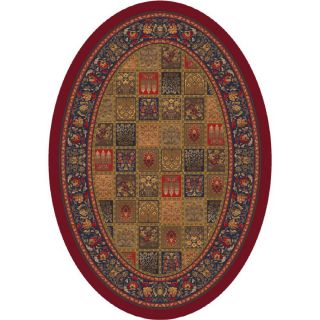 Milliken Pristina Rectangular Red Transitional Tufted Area Rug (Common: 5 ft x 8 ft; Actual: 5.33 ft x 7.66 ft)