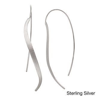 Gioelli Sterling Silver Twist Satin Threader Earrings  