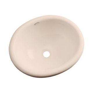 Thermocast Madeira Drop In Bathroom Sink in Peach Bisque 86007