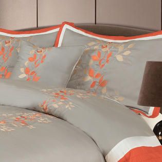 Lavish Home   Branches 7 Piece Embroidered Comforter Set