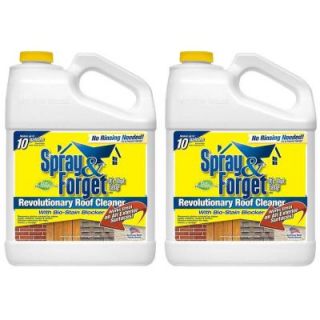 Spray & Forget 1 Gal. Concentrated No Rinse Eco Friendly Roof and Exterior Surface Cleaner (2 Pack) SF1G J/2