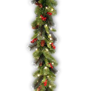 National Tree Company 9 ft. Crestwood Spruce Garland with Clear Lights