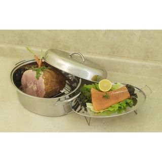 Excel Steel 23 pound All in One Stainless High Dome Roaster and Fish