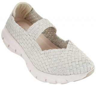 As Is Skechers Woven Mary Janes with Memory Foam   Good Vibes —