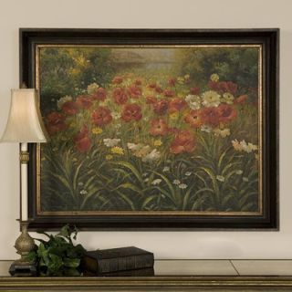 Uttermost Field of Wildflowers Floral Original Painting on Shadow Box