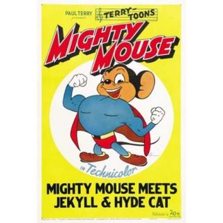 Mighty Mouse Meets Jekyll and Hyde Cat Movie Poster Print (27 x 40)
