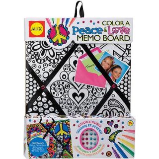 ALEX Toys Color a Bag and Accessories Color A Memo Board, Peace and Love
