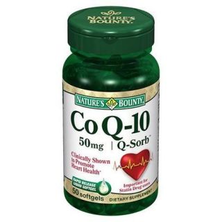 Nature's Bounty Q Sorb Co Q 10 Dietary Supplement Softgels, 50mg, 50 count