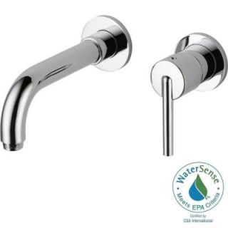 Delta Trinsic Single Handle Wall Mount Bathroom Faucet with Low Arc in Chrome 3559LF WL