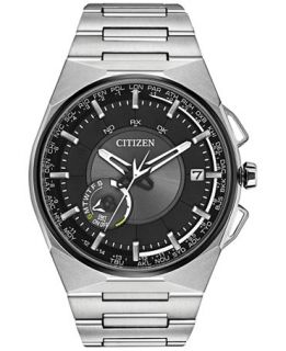 Citizen Mens Eco Drive Satellite Wave F100 Gray Titanium Bracelet