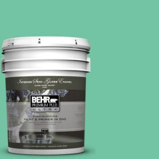 BEHR Premium Plus Ultra 5 gal. #P420 4 Menthol Semi Gloss Enamel Interior Paint 375405